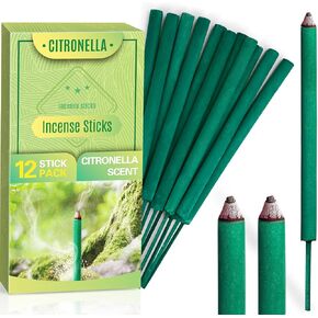 ملفات LA BELLEFÉE Citronella في الهواء الطلق، بخور السترونيلا مع حامل لفائف، مصنوعة من السترونيلا وعشب الليمون، مجموعة من 48 ملفًا للتخييم أو الفناء أو الشرفات أو الفناء الخلفي أو حفلات الشواء أو الأنشطة الداخلية in Kuwait