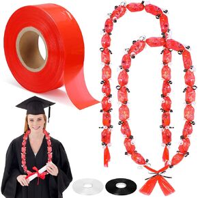Sinload 2024 Graduation Candy Lei Making Kit Include 2 Inch x 1000 ft Graduation Lei Tubing Roll Congrats Grad Candy Lei Bags 330 ft Ribbon Candy Dessert Filler for DIY Graduation Party Gift Supplies in Saudi Arabia