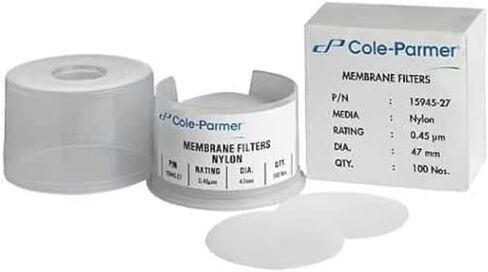 Cole-Parmer Nylon Membrane Filters; 0.45µm Pore, 25mm Dia, 100/Pk in Kuwait