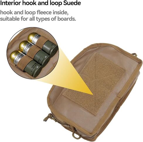 حقيبة AOUTACC الصغيرة التكتيكية MOLLE، الحقيبة الإدارية Molle، جيب منظم صغير بسحاب، حقيبة الصدر الصغيرة Molle للسترة التكتيكية ولوحة المنظم in Kuwait