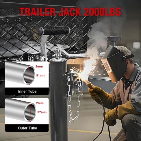 BIG RED ATR39002R-1 Torin Boat Trailer Jack with Dual Wheel: Heavy Duty Swing-Back Bolt-On Trailer Jack, 3/4 Ton (1,500 lb.) Capacity in Kuwait