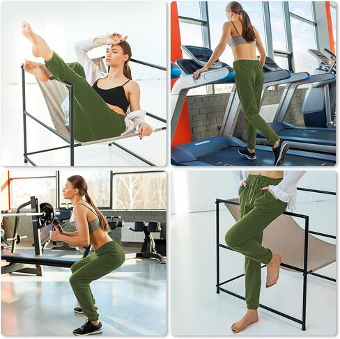 بنطلون رياضي Stanpetix Joggers للنساء - بنطال رياضي نسائي بجيوب للجري (كابري، أسود، متوسط) in Kuwait