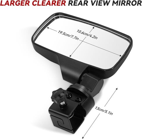 مرايا جانبية من Ranger، مرايا جانبية من Esploratori UTV متوافقة مع Polaris General Ranger XP 570 900 1000، Can-Am Defender Maverick Trail مع قفص مميز قابل للفصل، قضيب لف غير دائري in Kuwait