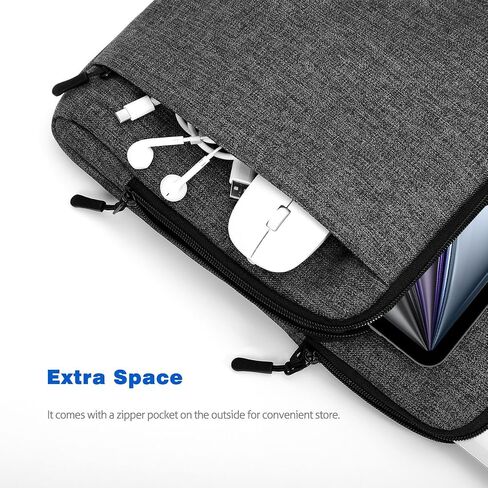 Dadanism 13.3 Inch Tablet Sleeve Shoulder Bag Carrying Case for New MacBook Neo 13" 2026, MacBook Air M5/M4 13", iPad Air M4/M3 13", iPad Pro M5/M4 13", Galaxy Tab S10+/S9 FE+/S9+ 12.4", Black & Gray in Kuwait