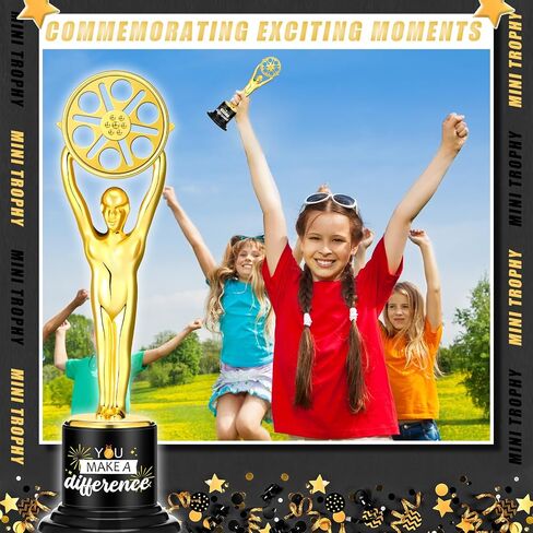 Fulmoon 24 Pack Award Trophies Plastic Gold Trophy Award Awards and Trophies Kids Funny Trophy Gold Award Trophy Cups for Kids Adults Employee Teacher Party Competitions Props Rewards Prizes, 6 Styles in Saudi Arabia