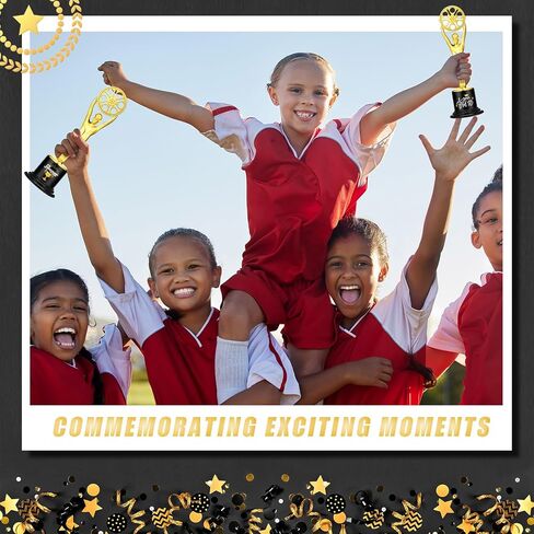 Fulmoon 24 Pack Award Trophies Plastic Gold Trophy Award Awards and Trophies Kids Funny Trophy Gold Award Trophy Cups for Kids Adults Employee Teacher Party Competitions Props Rewards Prizes, 6 Styles in Saudi Arabia