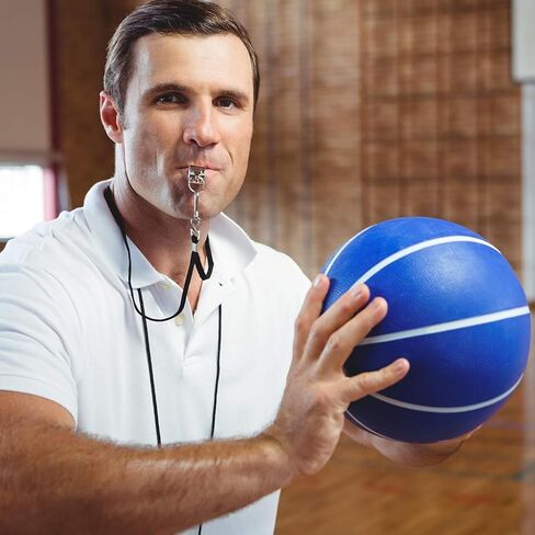 صفارة Fya، صفارة من الفولاذ المقاوم للصدأ مع حبل قصير، 6 قطع صفارة رياضية عالية الصوت، مثالية للحكام والمدربين والشرطة والرياضات الخارجية والطوارئ in Kuwait