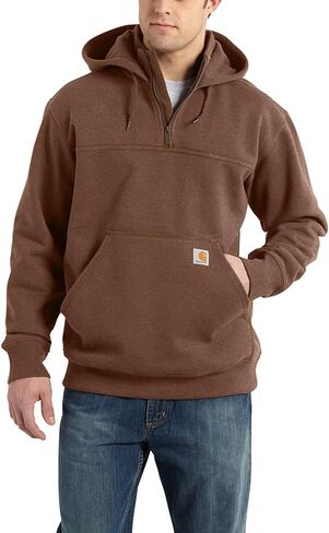 سترة Carhartt للرجال من Rain Defender فضفاضة بوزن ثقيل وربع سحاب، لون بني ثعلب in Saudi Arabia