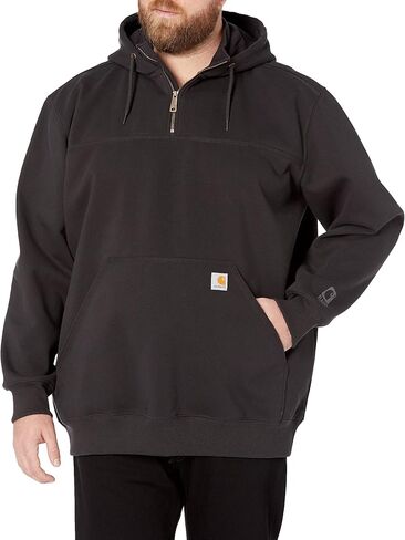 سترة Carhartt للرجال من Rain Defender فضفاضة بوزن ثقيل وربع سحاب، لون بني ثعلب in Saudi Arabia
