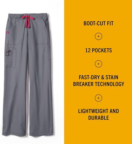 Carhartt Women's Cross-Flex Boot Cut Cargo Pant, Azure Blue, Medium in Saudi Arabia