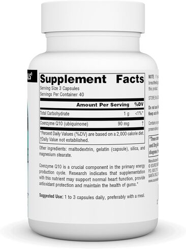 Source Natural Coenzyme Q10 Antioxidant Support 30 mg For Heart, Brain, Immunity, & Liver Support - 60 Capsules in Saudi Arabia