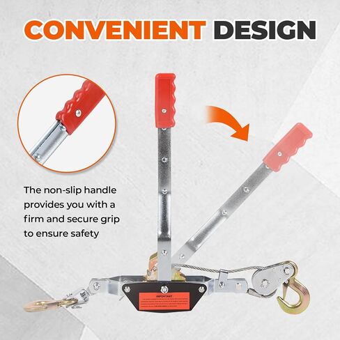 Doppy 800lbs Boat Trailer Winch, Hand Winch Heavy Duty Hook with 33ft Steel Cable, Gear Ratio: 3.2:1,Ratchet Boat Winch for Trailer ATV Boat in Saudi Arabia