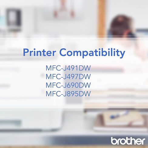 Brother Printer Genuine LC30134PKS 4-Pack High Yield Color Ink Cartridges, Page Yield Up to 400 Pages/Cartridge, Includes Black, Cyan, Magenta and Yellow, LC3013 in Kuwait