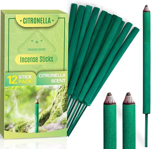 ملفات LA BELLEFÉE Citronella في الهواء الطلق، بخور السترونيلا مع حامل لفائف، مصنوعة من السترونيلا وعشب الليمون، مجموعة من 48 ملفًا للتخييم أو الفناء أو الشرفات أو الفناء الخلفي أو حفلات الشواء أو الأنشطة الداخلية in Kuwait