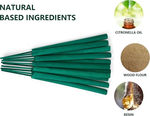 ملفات LA BELLEFÉE Citronella في الهواء الطلق، بخور السترونيلا مع حامل لفائف، مصنوعة من السترونيلا وعشب الليمون، مجموعة من 48 ملفًا للتخييم أو الفناء أو الشرفات أو الفناء الخلفي أو حفلات الشواء أو الأنشطة الداخلية in Kuwait