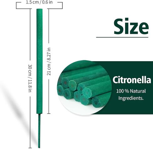 ملفات LA BELLEFÉE Citronella في الهواء الطلق، بخور السترونيلا مع حامل لفائف، مصنوعة من السترونيلا وعشب الليمون، مجموعة من 48 ملفًا للتخييم أو الفناء أو الشرفات أو الفناء الخلفي أو حفلات الشواء أو الأنشطة الداخلية in Kuwait