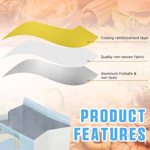 200 Pcs Insulated Take Out Bags Bulk 9.5 x 6 x 9.5 in Disposable Cooler Bag for Coffee, Milk Tea, Insulation Food Delivery Bag for Hot Cold Food Catering Restaurant Grocery Picnic, Muticolor in Saudi Arabia