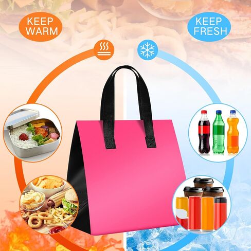 200 Pcs Insulated Take Out Bags Bulk 9.5 x 6 x 9.5 in Disposable Cooler Bag for Coffee, Milk Tea, Insulation Food Delivery Bag for Hot Cold Food Catering Restaurant Grocery Picnic, Muticolor in Saudi Arabia