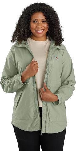 معطف Carhartt النسائي Rain Defender خفيف الوزن بمقاس مريح، طين مجفف، 3X US in Saudi Arabia