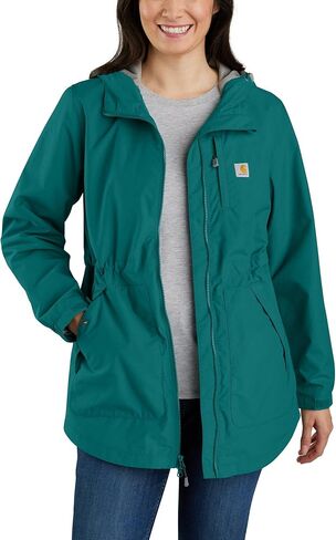معطف Carhartt النسائي Rain Defender خفيف الوزن بمقاس مريح، طين مجفف، 3X US in Saudi Arabia