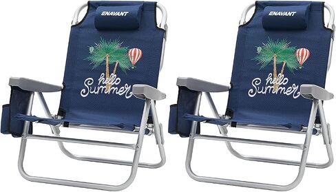 Camping Chair: 500 lbs Support, with Carry Bag, Cup Holder, and Organizer (Navy/Black) in Saudi Arabia