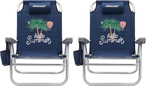 Camping Chair: 500 lbs Support, with Carry Bag, Cup Holder, and Organizer (Navy/Black) in Saudi Arabia
