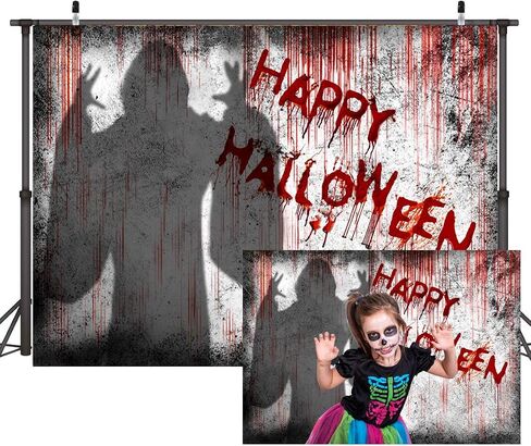 LTLYH 7X5ft Bloody Halloween Backdrop Fabric Dripping Blood Ghost Shadow Photo Backdrops for Photoshoot Horror Halloween Party Banner Portrait Photo Booth Backdrop Props A066 BS-78U6-YFSD in Saudi Arabia
