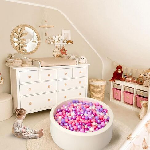 GOGOSO Ball Pit Balls Stars Hearts - كرات لعب آمنة وصحية للأطفال الصغار وجلسات اللعب والعلاج الحسي للأطفال، كرات نجمة + قلب، مزيج ألوان حورية البحر in Kuwait