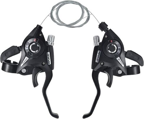 FOMTOR 3x8 Bike Shifters Set 24Speed MTB Shifters Left Right Brake Lever Shifter with Shift and Brake Cables for Mountain Bike Folding Bike,V-Brake (1 Pair) in Saudi Arabia