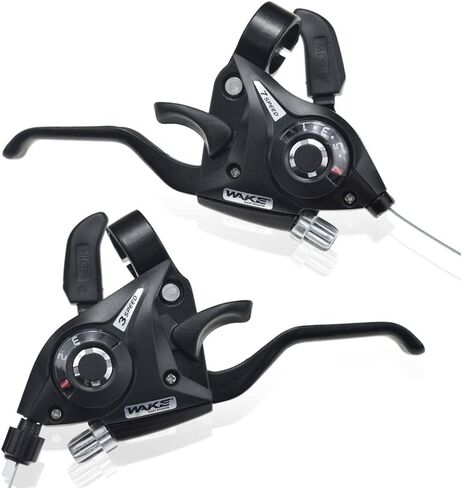 FOMTOR 3x8 Bike Shifters Set 24Speed MTB Shifters Left Right Brake Lever Shifter with Shift and Brake Cables for Mountain Bike Folding Bike,V-Brake (1 Pair) in Saudi Arabia