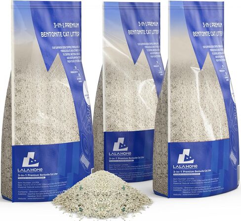 Clumping Cat Litter, Premium Bentonite Cat Litter Sodium-Based, Dust-Free, Strong Durability, Odor Control, Natural Mineral Formula Cat Litter for RealScooper - 15 lb. Box in Saudi Arabia