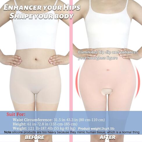 NSSZNUS Women Shapewear Control Panties Silicone Butt Lifter Panties Fake Buttock Underwear Hip Padded Enhancer in Saudi Arabia