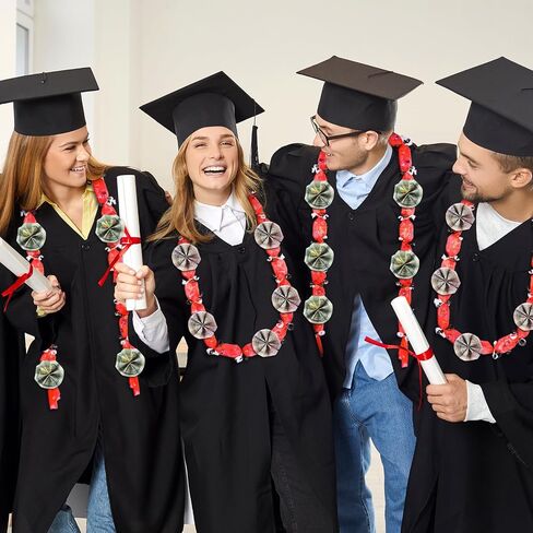 Sinload 2024 Graduation Candy Lei Making Kit Include 2 Inch x 1000 ft Graduation Lei Tubing Roll Congrats Grad Candy Lei Bags 330 ft Ribbon Candy Dessert Filler for DIY Graduation Party Gift Supplies in Saudi Arabia