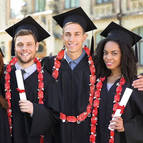 Sinload 2024 Graduation Candy Lei Making Kit Include 2 Inch x 1000 ft Graduation Lei Tubing Roll Congrats Grad Candy Lei Bags 330 ft Ribbon Candy Dessert Filler for DIY Graduation Party Gift Supplies in Saudi Arabia