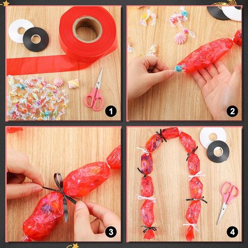 Sinload 2024 Graduation Candy Lei Making Kit Include 2 Inch x 1000 ft Graduation Lei Tubing Roll Congrats Grad Candy Lei Bags 330 ft Ribbon Candy Dessert Filler for DIY Graduation Party Gift Supplies in Saudi Arabia
