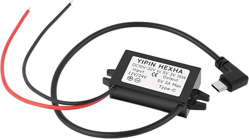 DC 12V/24V to 5V USB C 5A 25W Step Down Converter Type-C Interface Buck Charge Module Waterproof Power Adapter in Saudi Arabia