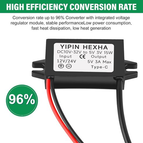DC 12V/24V to 5V USB C 5A 25W Step Down Converter Type-C Interface Buck Charge Module Waterproof Power Adapter in Saudi Arabia