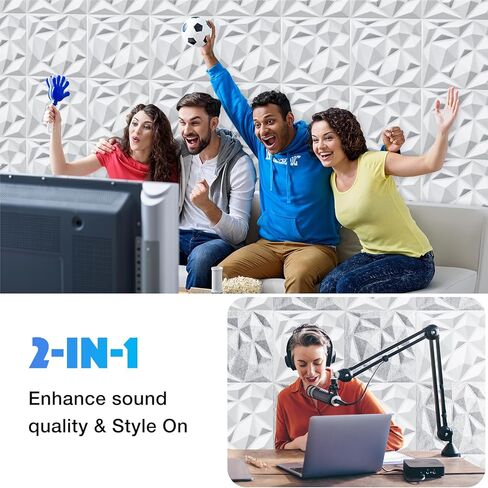 درع عزل الميكروفون الاحترافي للتسجيل من سونيك اكوستيكس، فلتر بوب، عاكس إسفنجي عالي الكثافة لأي استوديو معدات تسجيل ميكروفون مكثف، رمادي فضي in Kuwait