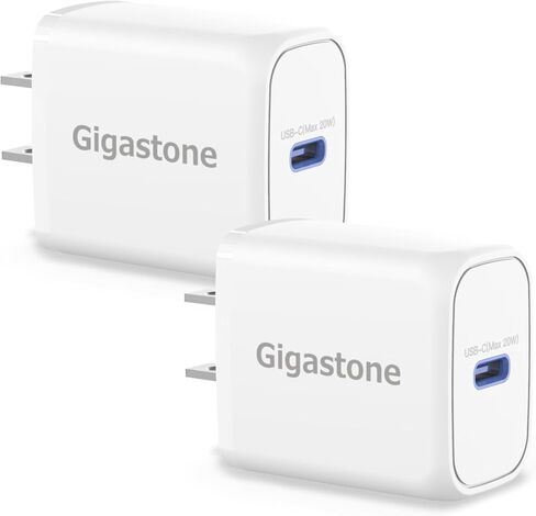 Gigastone 12W USB C USB A Dual Port Wall Charger [3 Pack] 2.4A Travel Charging Block Fast Charging Power Brick, Compatible with iPhone 16/15/14/13/12, Samsung S24/S23/S22, Kindle E-Reader fast charger in Saudi Arabia
