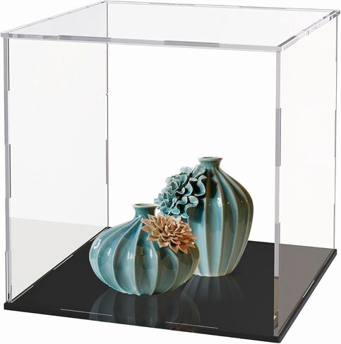 حافظة عرض أكريليك من QIMOND مقاس 8 بوصة للعرض، صندوق أكريليك مربع شفاف لعرض الألعاب والمقتنيات والشخصيات والفنون in Kuwait