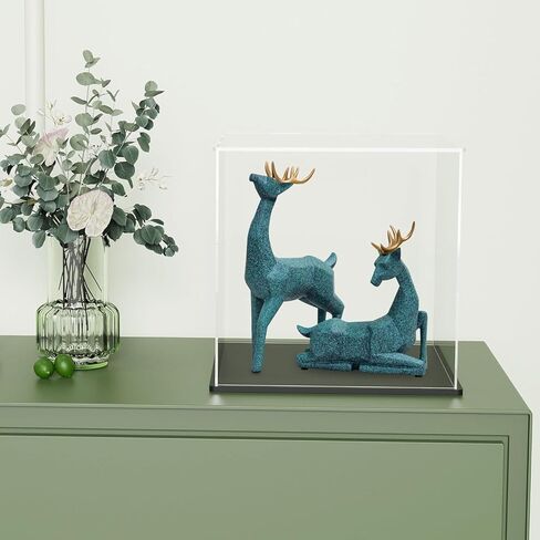 حافظة عرض أكريليك من QIMOND مقاس 8 بوصة للعرض، صندوق أكريليك مربع شفاف لعرض الألعاب والمقتنيات والشخصيات والفنون in Kuwait