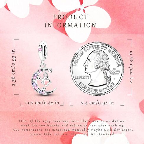 NUJIFFY 925 Sterling Silver Charms Beads for Bracelets & Necklaces, Pink Claw Charm Birthday Gifts Heart Pendant Jewelry for Women Men Teens in Kuwait