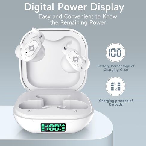 Wreless Earbds Bluetoth Headphons Wireles Chargig Case 32H Playbak Dsplay in Ear Earphoes Waterprof Stere Bas Ergonmic Desin Easy Pairng Wireles Chargng for Spot Workut Gamng Compatble with IOS Device in Saudi Arabia