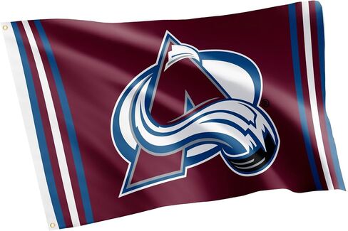 علم كولورادو أفالانش NHL 100% بوليستر للاستخدام الداخلي والخارجي 3 × 5 أقدام أعلام فريق دوري الهوكي الوطني (علم G) in Kuwait