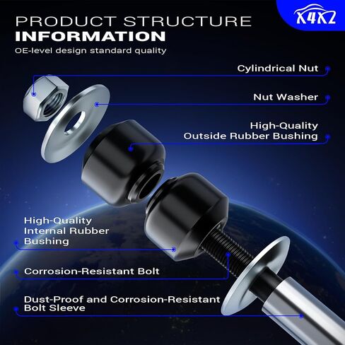وصلات نهاية قضيب التثبيت الأمامي K8772 لسيارة Ford 97-02 Expedition,97-03 F-150,04 F-150 Heritage RWD, 97-99 F-250,1997-2003 FORD LOBO/Lincoln 02-03 Blackwood,98-02 الملاح يستبدل # K700536 in Kuwait