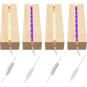 LED Crystal Light Base Multicolor Illuminated Display Base Lamp Holder,3" Auto Flashing Pedestal Show Stand Lighted Display Plate for 3D Glass Art Glass Art Figurines (Octagon) in Kuwait