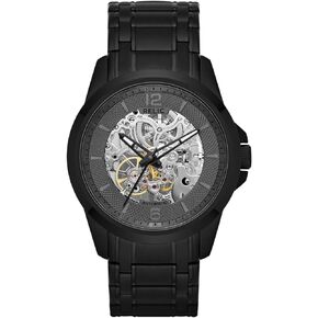 Relic by Fossil Men's Cameron Automatic Self-Winding Stainless Steel IP Skeleton Dial Watch, Color: Black (Model: ZR12110) in Kuwait