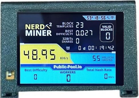 NerdMiner V2 ESP32-2432S028R Hashrate 49K/S 2.8 Inch Smart Display Bitcoin Solo Lottery Nerd Miner in Saudi Arabia