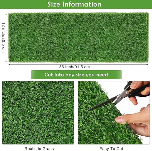TURSTIN Artificial Grass Table Runners 12 x 108 Inch Green Grass Tabletop Synthetic Grass Carpet Rug Table Decorations for Spring Summer, Wedding, Birthday Party Decor in Saudi Arabia