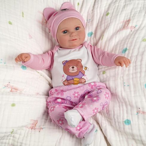 BABESIDE 4Pcs Reborn Baby Doll Clothes 20inch Giraffe Animal Outfit Accessories Set for 17-22 Inch Reborn Dolls Girls Baby Clothing with Hat, Yellow in Saudi Arabia